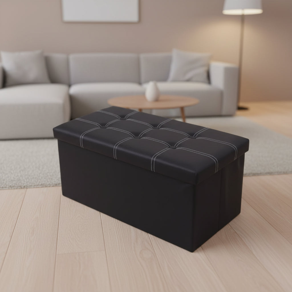 Leather Ottoman Storage Box Benches & Ottomans Ottomans