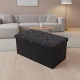 Leather Ottoman Storage Box Benches & Ottomans Ottomans