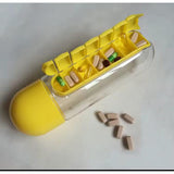 7-Day Pill Organizer Water Bottle 600ml BPA-Free Leakproof Design
