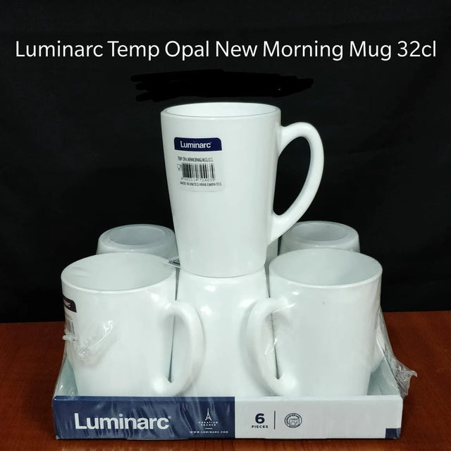 Luminarc Temp Opal New Morning Mug Set – 6-Piece Tempered Daily Use Drinkware drinkware Mugs