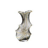 Gold-Trim Glass Flower Vase Vase Vases