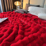 Soft Bubble Winter Throw Blanket 180 × 200 cm