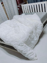 Velvet Plush Fluffy Duvet 6x6 Ultra Soft Fleece Comforter