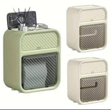 Space-Saving Wall Mounted Tissue Box Holder with Storage Shelves – Drill Free Design