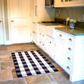 Monochrome Woven Rug 60x90cm Modern Minimalist Checkered Design Rugs Rugs