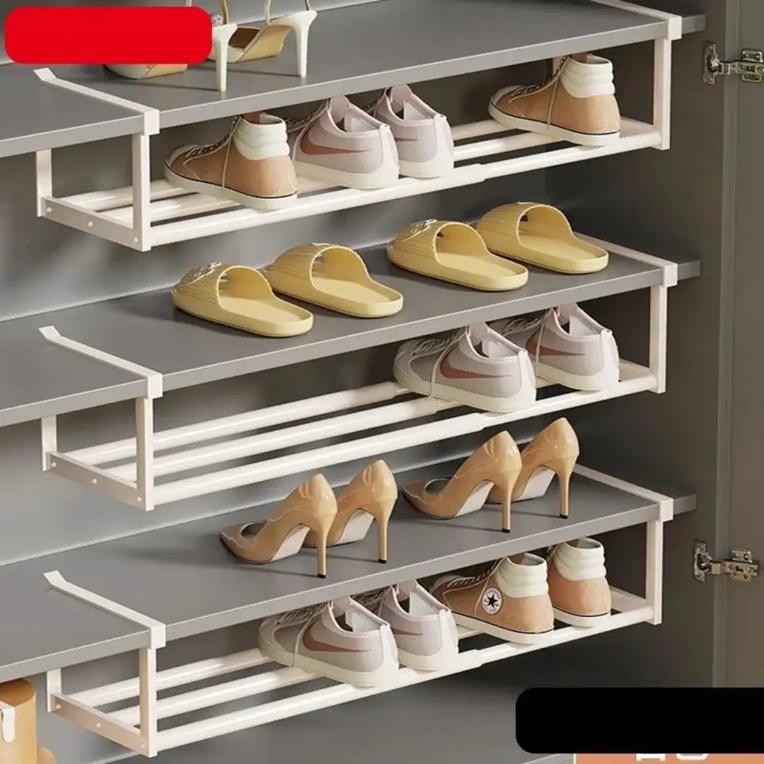 Large Capacity Under Shelf Stainless steel Shoe Rack Shoe Racks