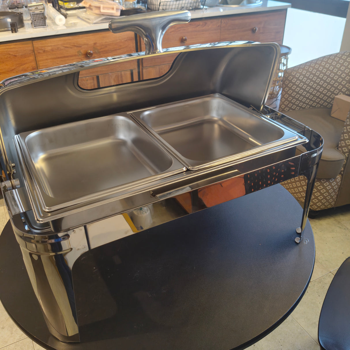 Premium Stainless Steel Chafing Dish with Glass Top Window
