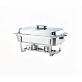 Stainless Steel Rolltop Chafing Dish with Glass Window 9L Double Pan for Buffet and Catering