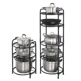 Premium Quality 5-Tier Pot Rack Holder – Black
