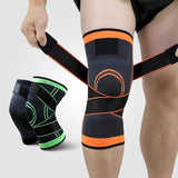 Sports Compression Knee Support Sleeves with Pressure Strap Muscle Relief & Joint Protection 2pcs