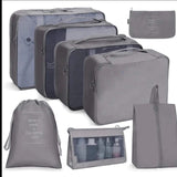 Furaha Finds 8pcs Travel Luggage Organizer Set with Toiletry Bag

