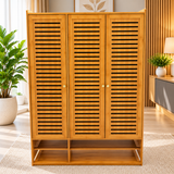 10 Tier Bamboo Shoe Cabinet Shoe cabinet Shoe Cabinets