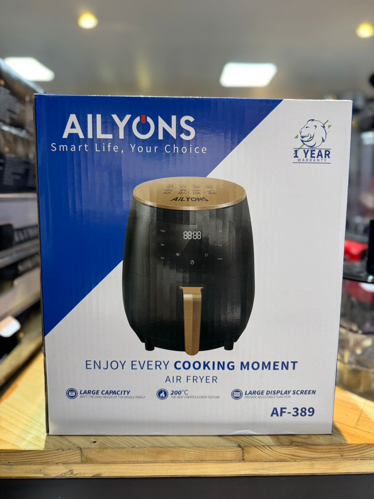 Ailyons AF-389 Digital Air Fryer with Large Capacity, LED Display & 1-Year Warranty- Furaha Finds Kenya
