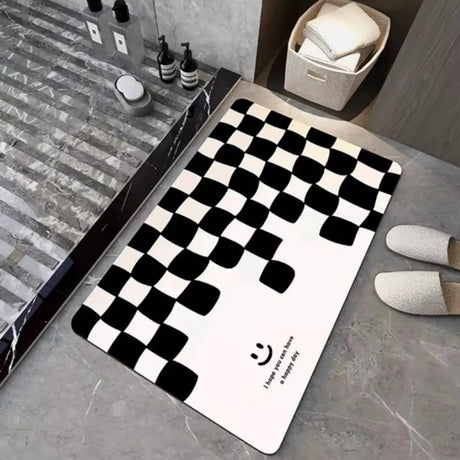Absorbent Bathroom Mat Rug with Rubber Bottom Bath Mats & Rugs