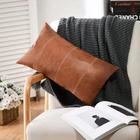 Premium Quality Leather Throw Pillow Cases in Rectangular and Square Sizes