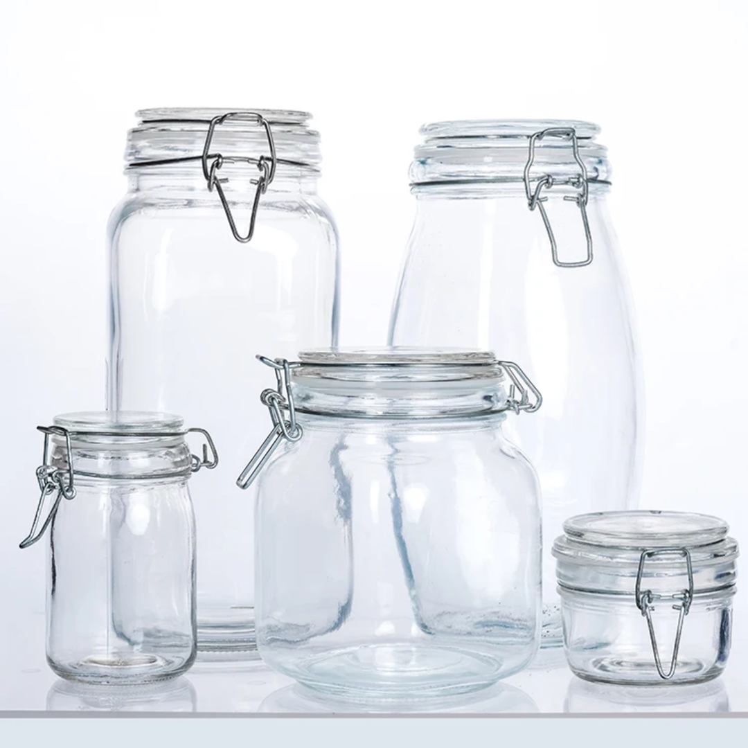 Bon Appetit Clip Glass Jar Airtight Storage Container 1L 1.5L 2L 3L- Furaha Finds Kenya