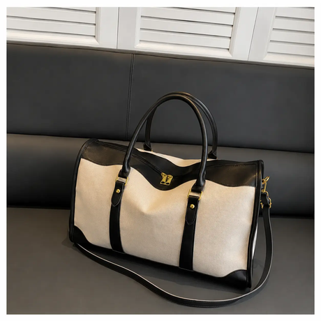 Waterproof Travel Duffle Bag Vintage PU Leather For Weekend Hand Bag Duffel Bags