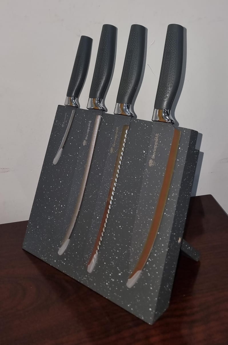 German Standard 6pcs Knife Set with Magnetic Block Holder Available in 5 Colours