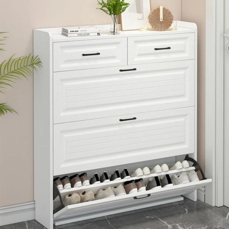 Bucket Flip Shoe Cabinet Space Saving Multi Layer Shoe Storage