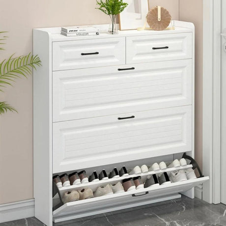 Bucket Flip Shoe Cabinet Space Saving Multi Layer Shoe Storage