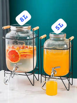 Glass Juice Dispenser with Metallic Stand Available in 5L & 8L- Furaha Finds Kenya