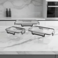 3 Pcs Large Acrylic BPA Free Storage Containers Food Storage Containers