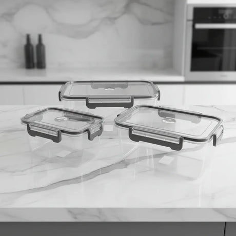 3 Pcs Large Acrylic BPA Free Storage Containers Food Storage Containers