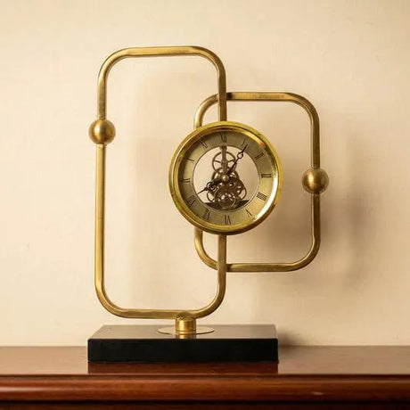 Modern Gold Brass Decorative Desktop Clock Desktop clock Desk Clocks