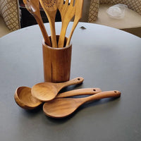 7pcs Wooden Cooking Cutlery Set – Durable and Easy-to-Clean Kitchen Utensils Kitchen Utensil Sets