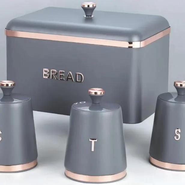 Elegant Bread Bin & Canister Set Bread bin and canister Kitchen Organizers