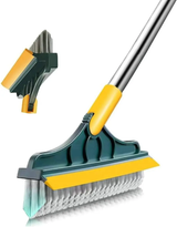 3 in 1 Floor Scrubbing Brush with Long Handle and 180° Rotating Head