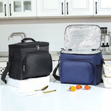 Thermal Insulated Lunch Bag Cooler Bag Waterproof Oxford Fabric 26x17x22cm