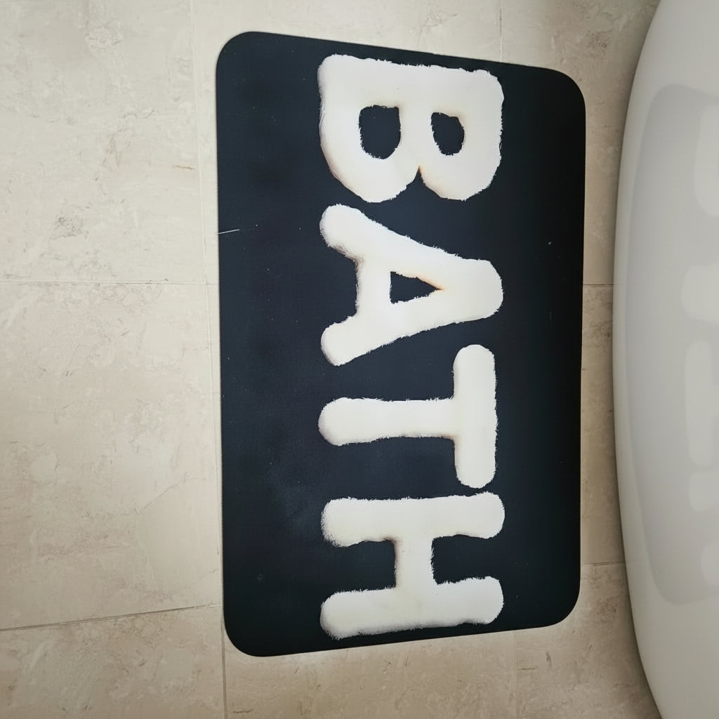 Black Bath Absorbent Diatom Bathroom Mat Bathroom Mats Bath Mats & Rugs