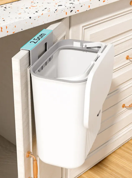 Nordic Trash Can Kitchen Cabinet Storage Smart Bucket with Lid Strong & Durable Design- Furaha Finds Kenya
