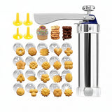 Stainless Steel Cookie Press & Biscuit Maker Set Kitchen & Dining Cookie Presses