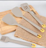 11pcs Heavy Duty Silicone Cooking and Serving Spoon Set with TPR Handles
