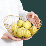 Golden Metal Fruit Basket – Decorative Table Centerpiece Bowl for Fruits and Snacks- Furaha Finds Kenya