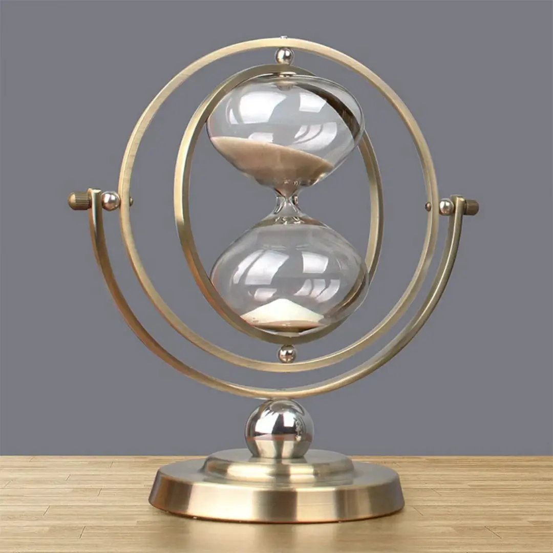 30-Minute Rotating Metal Sand Hourglass Hourglass Hourglasses