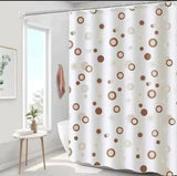 Waterproof PEVA Shower Curtain With Hooks Bathroom Accessories Shower Curtains