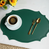 Nordic Leather Anti-Slip Table Mats – Heat Resistant PVC Placemats Set of 6 Tablemats Placemats