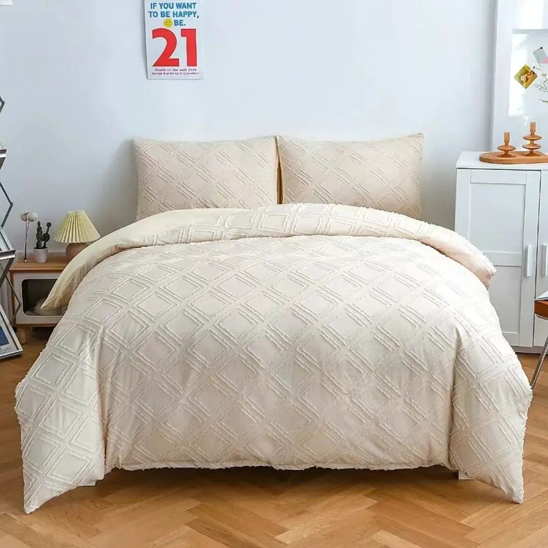 7x8 Tufted Cotton Duvet Cover Set duvet covers Duvet Covers