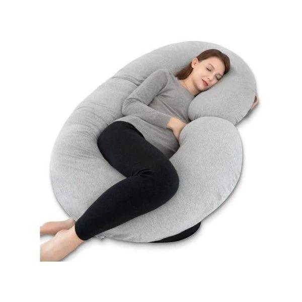 C-Shaped Pregnancy Pillow – Full Body Maternity Support Pillow with Removable outer Cotton Cover Pillows