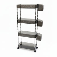 4-Tier Acrylic Rolling Storage Cart Home & Garden Carts