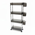 4-Tier Acrylic Rolling Storage Cart Home & Garden Carts