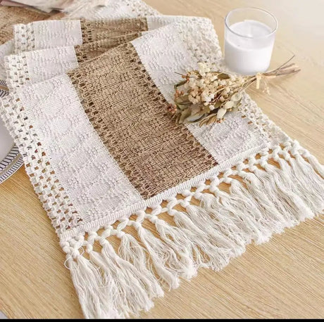 Bohemian Table Runner With Tassels 30x220cm For Dining Rooms Table runner Table Runners