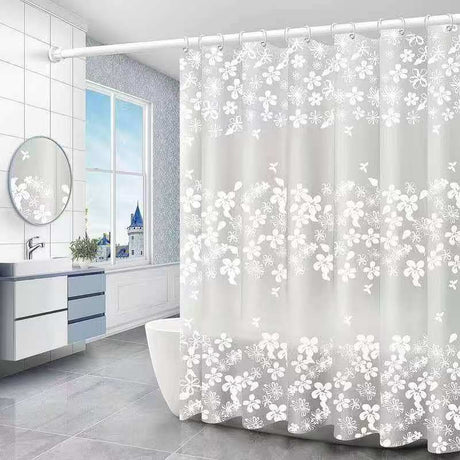 Waterproof PEVA Shower Curtain With Hooks Bathroom Accessories Shower Curtains