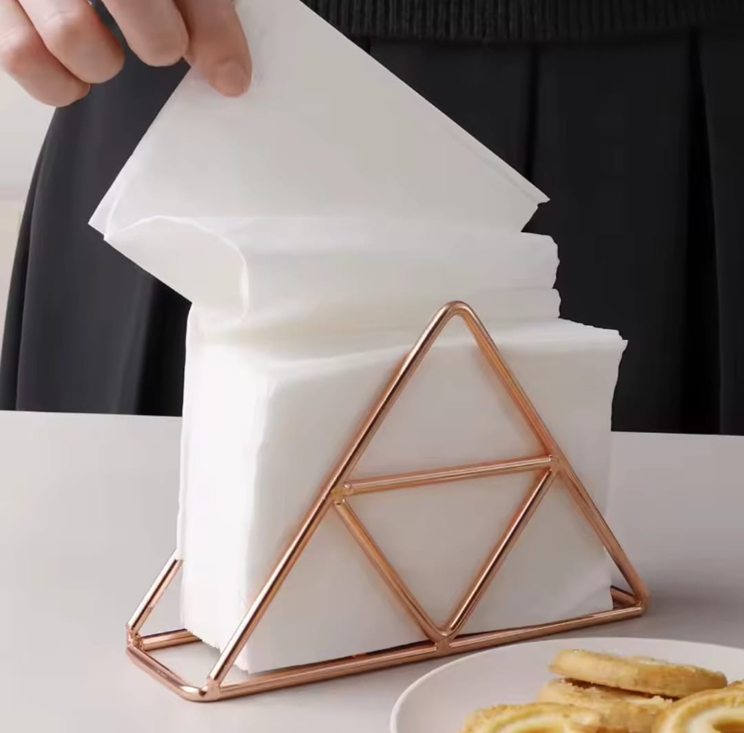Modern Metallic Napkin Holder for Kitchen and Table Accessory
