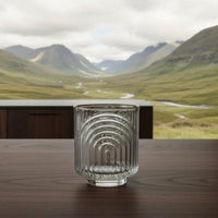 6 Pieces Unique Ribbed Glasses 350ml High Quality Drinking Glass Set Tumblers