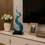 Blue Resin Ocean Wave Sculpture Sculpture Sculptures & Statues