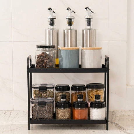 2 Tier Kitchen Storage Rack Kitchen accessories Shelf Risers